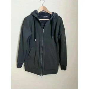 Zella Amazing‎ Long Full Zip Hoodie Jacket Black Size XS